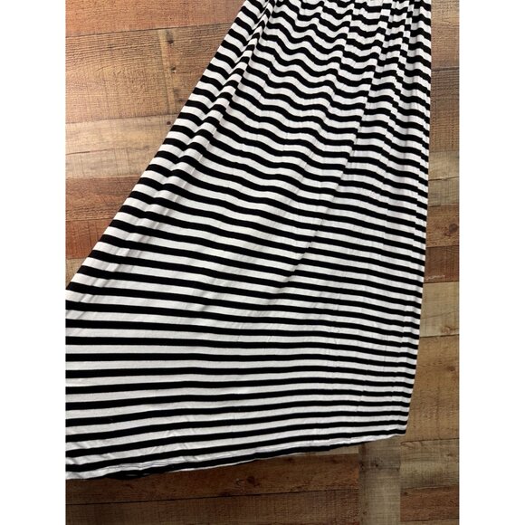 Metropark Black and White Stripe Strapless Maxi Dress sz 4 - Picture 3 of 7